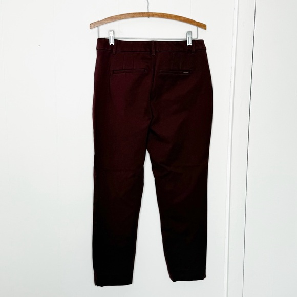 WHBM White House Black Market Burgundy Wine The Ankle Slim Pants‎ Size 6 - Picture 5 of 8